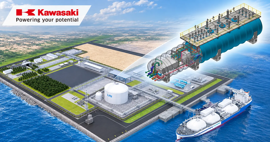Kawasaki, Kawasaki LH2 Terminali'nde günde 50 ton kapasiteli hidrojen sıvılaştırma tesisi inşaatına başladı